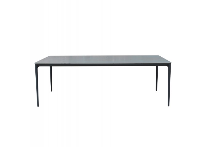ΤΡΑΠΕΖΙ ΤΡΑΠΕΖΑΡΙΑΣ STAD HM6558.01 ΓΚΡΙ ΑΛΟΥΜΙΝΙΟ & SINTERED STONE TOP 220x100x75Υεκ