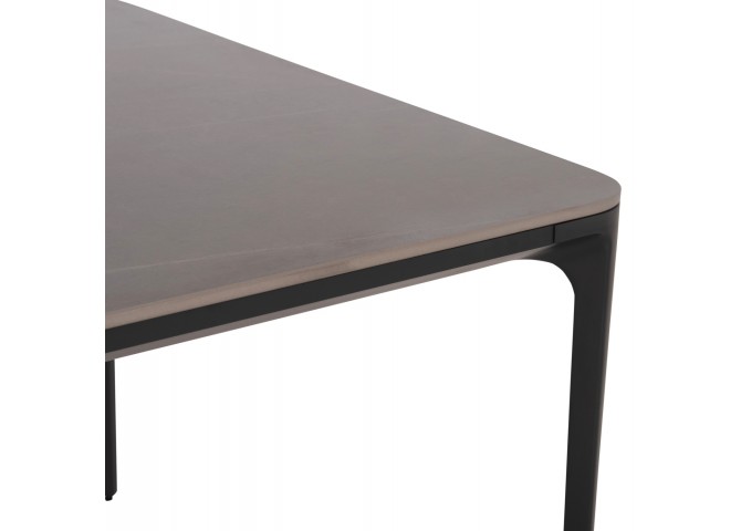 ΤΡΑΠΕΖΙ ΤΡΑΠΕΖΑΡΙΑΣ STAD HM6558.01 ΓΚΡΙ ΑΛΟΥΜΙΝΙΟ & SINTERED STONE TOP 220x100x75Υεκ