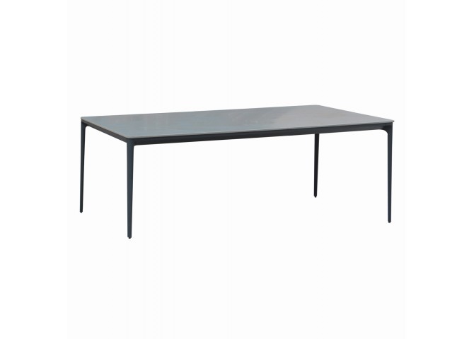 ΤΡΑΠΕΖΙ ΤΡΑΠΕΖΑΡΙΑΣ STAD HM6558.01 ΓΚΡΙ ΑΛΟΥΜΙΝΙΟ & SINTERED STONE TOP 220x100x75Υεκ