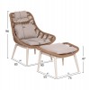 ΠΟΛΥΘΡΟΝΑ LOUNGE ΜΕ ΥΠΟΠΟΔΙΟ REMVAZZO HM6561.02 ΑΛΟΥΜΙΝΙΟ ΜΠΕΖ--WICKER 89x94x98Υεκ