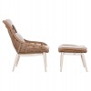 ΠΟΛΥΘΡΟΝΑ LOUNGE ΜΕ ΥΠΟΠΟΔΙΟ REMVAZZO HM6561.02 ΑΛΟΥΜΙΝΙΟ ΜΠΕΖ--WICKER 89x94x98Υεκ