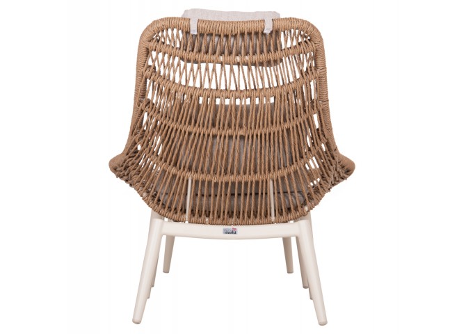 ΠΟΛΥΘΡΟΝΑ LOUNGE ΜΕ ΥΠΟΠΟΔΙΟ REMVAZZO HM6561.02 ΑΛΟΥΜΙΝΙΟ ΜΠΕΖ--WICKER 89x94x98Υεκ