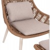 ΠΟΛΥΘΡΟΝΑ LOUNGE ΜΕ ΥΠΟΠΟΔΙΟ REMVAZZO HM6561.02 ΑΛΟΥΜΙΝΙΟ ΜΠΕΖ--WICKER 89x94x98Υεκ
