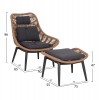 ΠΟΛΥΘΡΟΝΑ LOUNGE ΜΕ ΥΠΟΠΟΔΙΟ REMVAZZO HM6561.01 ΑΛΟΥΜΙΝΙΟ ΓΚΡΙ--WICKER 89x94x98Υεκ