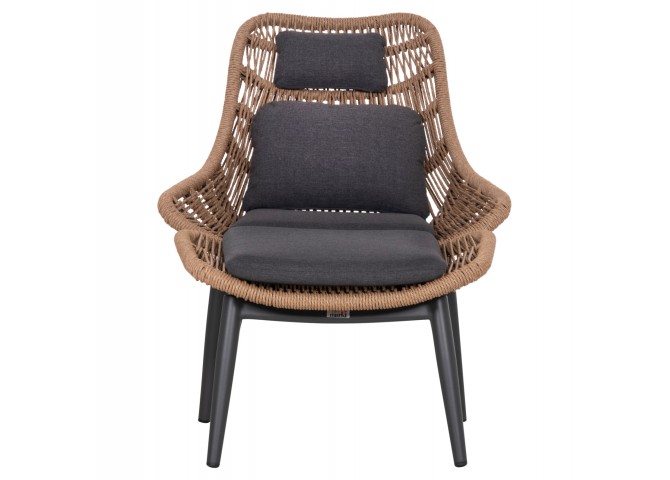 ΠΟΛΥΘΡΟΝΑ LOUNGE ΜΕ ΥΠΟΠΟΔΙΟ REMVAZZO HM6561.01 ΑΛΟΥΜΙΝΙΟ ΓΚΡΙ--WICKER 89x94x98Υεκ