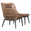 ΠΟΛΥΘΡΟΝΑ LOUNGE ΜΕ ΥΠΟΠΟΔΙΟ REMVAZZO HM6561.01 ΑΛΟΥΜΙΝΙΟ ΓΚΡΙ--WICKER 89x94x98Υεκ
