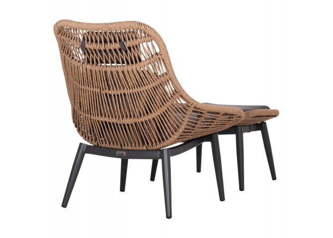 ΠΟΛΥΘΡΟΝΑ LOUNGE ΜΕ ΥΠΟΠΟΔΙΟ REMVAZZO HM6561.01 ΑΛΟΥΜΙΝΙΟ ΓΚΡΙ--WICKER 89x94x98Υεκ