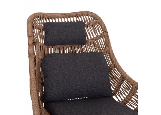 ΠΟΛΥΘΡΟΝΑ LOUNGE ΜΕ ΥΠΟΠΟΔΙΟ REMVAZZO HM6561.01 ΑΛΟΥΜΙΝΙΟ ΓΚΡΙ--WICKER 89x94x98Υεκ
