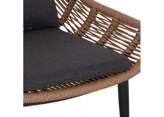ΠΟΛΥΘΡΟΝΑ LOUNGE ΜΕ ΥΠΟΠΟΔΙΟ REMVAZZO HM6561.01 ΑΛΟΥΜΙΝΙΟ ΓΚΡΙ--WICKER 89x94x98Υεκ