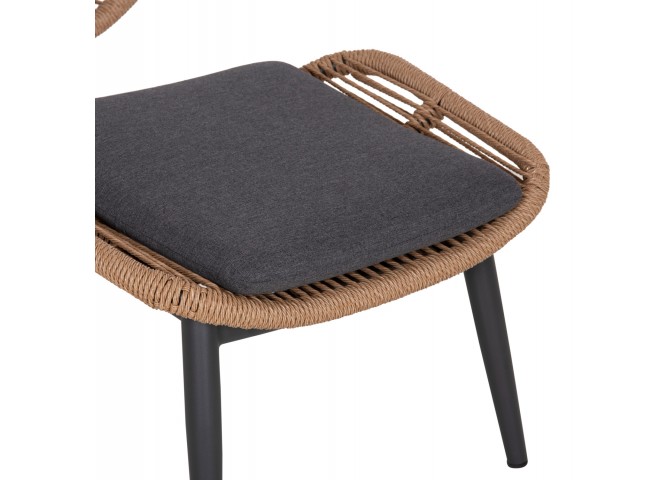 ΠΟΛΥΘΡΟΝΑ LOUNGE ΜΕ ΥΠΟΠΟΔΙΟ REMVAZZO HM6561.01 ΑΛΟΥΜΙΝΙΟ ΓΚΡΙ--WICKER 89x94x98Υεκ