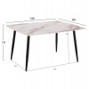 ΤΡΑΠΕΖΙ RAVEN HM18149.04 ΚΕΡΑΜΙΚΟ TOP ΜΕ ΟΨΗ ΛΕΥΚΟ/ΚΑΦΕ ΜΑΡΜΑΡΟ 140x80x74Υεκ.