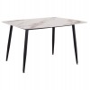 ΤΡΑΠΕΖΙ RAVEN HM18149.04 ΚΕΡΑΜΙΚΟ TOP ΜΕ ΟΨΗ ΛΕΥΚΟ/ΚΑΦΕ ΜΑΡΜΑΡΟ 140x80x74Υεκ.
