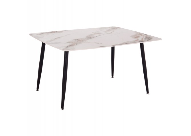 ΤΡΑΠΕΖΙ RAVEN HM18149.04 ΚΕΡΑΜΙΚΟ TOP ΜΕ ΟΨΗ ΛΕΥΚΟ/ΚΑΦΕ ΜΑΡΜΑΡΟ 140x80x74Υεκ.