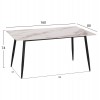 ΤΡΑΠΕΖΙ RAVEN HM18150.04 ΚΕΡΑΜΙΚΟ TOP ΜΕ ΟΨΗ ΛΕΥΚΟ/ΚΑΦΕ ΜΑΡΜΑΡΟ 160x80x74Υεκ.
