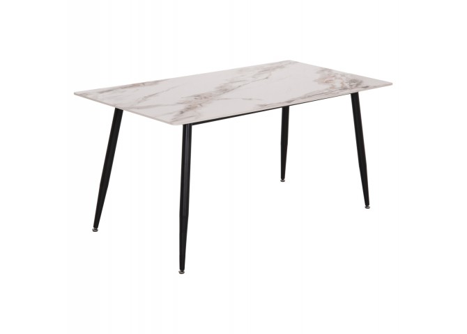 ΤΡΑΠΕΖΙ RAVEN HM18150.04 ΚΕΡΑΜΙΚΟ TOP ΜΕ ΟΨΗ ΛΕΥΚΟ/ΚΑΦΕ ΜΑΡΜΑΡΟ 160x80x74Υεκ.