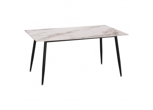 ΤΡΑΠΕΖΙ RAVEN HM18150.04 ΚΕΡΑΜΙΚΟ TOP ΜΕ ΟΨΗ ΛΕΥΚΟ/ΚΑΦΕ ΜΑΡΜΑΡΟ 160x80x74Υεκ.