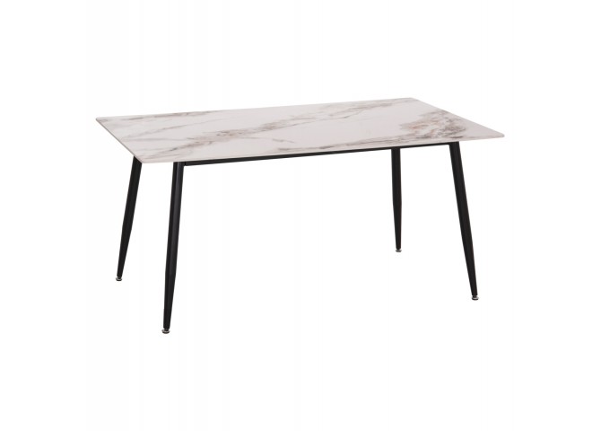 ΤΡΑΠΕΖΙ RAVEN HM18150.04 ΚΕΡΑΜΙΚΟ TOP ΜΕ ΟΨΗ ΛΕΥΚΟ/ΚΑΦΕ ΜΑΡΜΑΡΟ 160x80x74Υεκ.