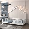 ΚΡΕΒΑΤΙ ΠΑΙΔΙΚΟ HOUSER HM740.03 τ.MONTESSORI ΞΥΛΟ ΠΕΥΚΟ ΛΕΥΚΟ--ΓΙΑ 190x90εκ