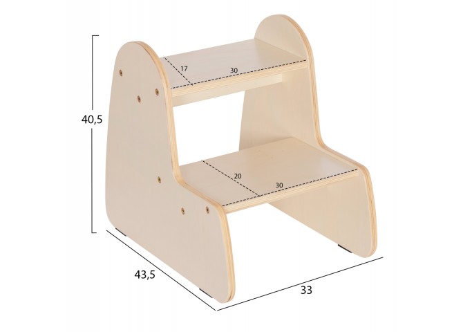 ΠΑΙΔΙΚΗ ΣΚΑΛΑ/ΣΚΑΜΠΟ RICKI HM18340.01 MDF & ΚΟΝΤΡΑΠΛΑΚΕ ΦΥΣΙΚΟ 33x43.5x40.5Υεκ