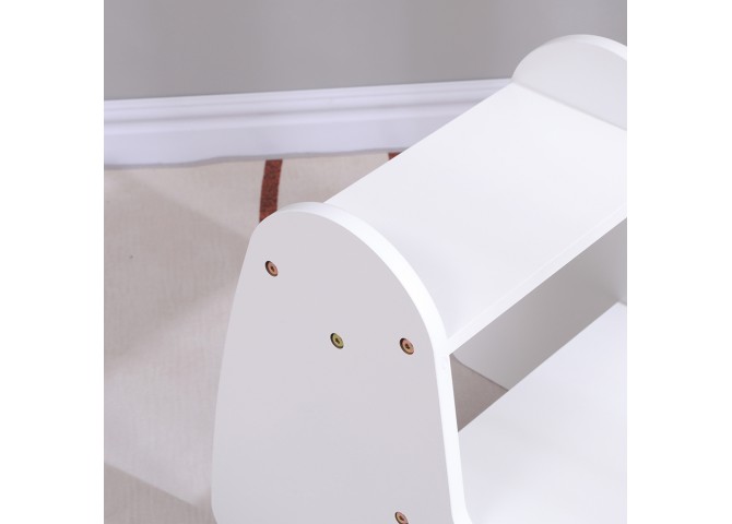 ΠΑΙΔΙΚΗ ΣΚΑΛΑ/ΣΚΑΜΠΟ RICKI HM18340.03 MDF & ΚΟΝΤΡΑΠΛΑΚΕ ΛΕΥΚΟ 33x43.5x40.5Υεκ