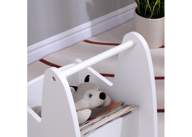 ΠΑΙΔΙΚΟ ΤΡΟΛΕΥ/ΚΑΡΟΤΣΑΚΙ RICKI HM18341.03 MDF & ΚΟΝΤΡΑΠΛΑΚΕ ΛΕΥΚΟ 33x45x50Υεκ