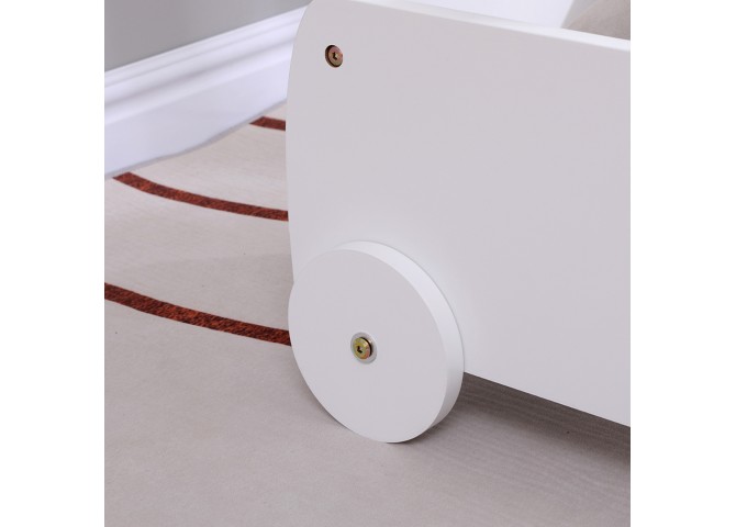 ΠΑΙΔΙΚΟ ΤΡΟΛΕΥ/ΚΑΡΟΤΣΑΚΙ RICKI HM18341.03 MDF & ΚΟΝΤΡΑΠΛΑΚΕ ΛΕΥΚΟ 33x45x50Υεκ