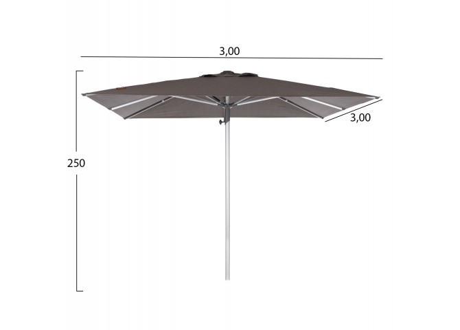 ΟΜΠΡΕΛΑ ΕΠΑΓΓΕΛΜΑΤΙΚΗ GLADELL 3X3m HM6604.01 ΓΚΡΙ ΠΑΝΙ-ΑΝΟΔΙΩΜΕΝΟ ΑΛΟΥΜΙΝΙΟ