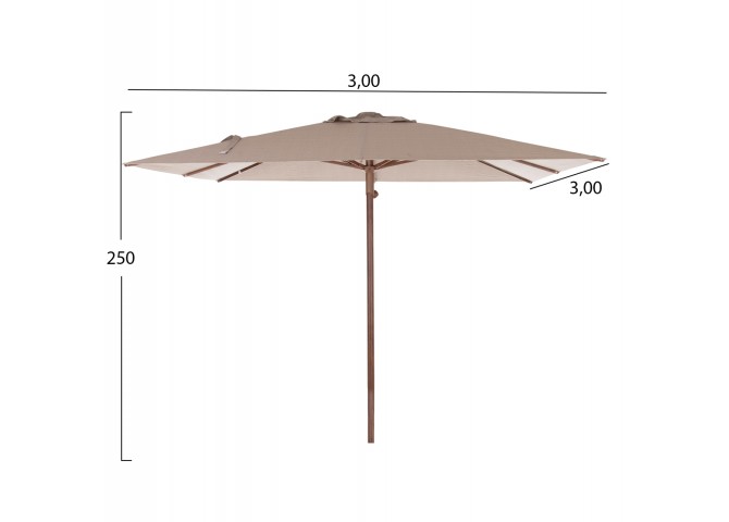 ΟΜΠΡΕΛΑ ΕΠΑΓΓΕΛΜΑΤΙΚΗ GLADELL 3X3m HM6604.02 ΜΠΕΖ ΠΑΝΙ-HEAT TRANSFER ΑΛΟΥΜΙΝΙΟ