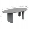ΤΡΑΠΕΖΙ ΤΡΑΠΕΖΑΡΙΑΣ ΟΒΑΛ VOLPE HM6599.01 ΓΚΡΙ FIBER CEMENT 240x100x75Υεκ