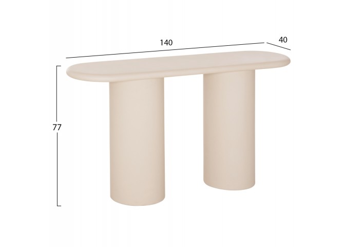 ΚΟΝΣΟΛΑ KENJI HM6584.02 FIBER CEMENT ΣΕ ΑΝΟΙΧΤΟ ΜΠΕΖ--140x40x78Υεκ.