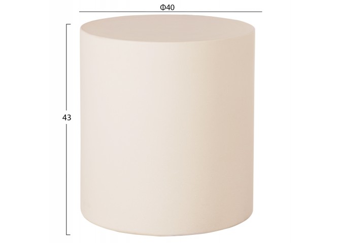 ΤΡΑΠΕΖΙ ΜΕΣΗΣ ΣΤΡΟΓΓΥΛΟ KYOKO HM6592.02 ΜΠΕΖ FIBER CEMENT Φ40x43Υεκ.