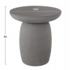 ΤΡΑΠΕΖΙ ΜΕΣΗΣ ΣΤΡΟΓΓΥΛΟ HIKARI HM6593.01 ΓΚΡΙ FIBER CEMENT Φ46x48Υεκ.