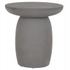 ΤΡΑΠΕΖΙ ΜΕΣΗΣ ΣΤΡΟΓΓΥΛΟ HIKARI HM6593.01 ΓΚΡΙ FIBER CEMENT Φ46x48Υεκ.