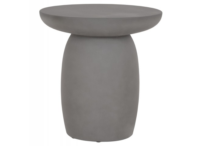 ΤΡΑΠΕΖΙ ΜΕΣΗΣ ΣΤΡΟΓΓΥΛΟ HIKARI HM6593.01 ΓΚΡΙ FIBER CEMENT Φ46x48Υεκ.