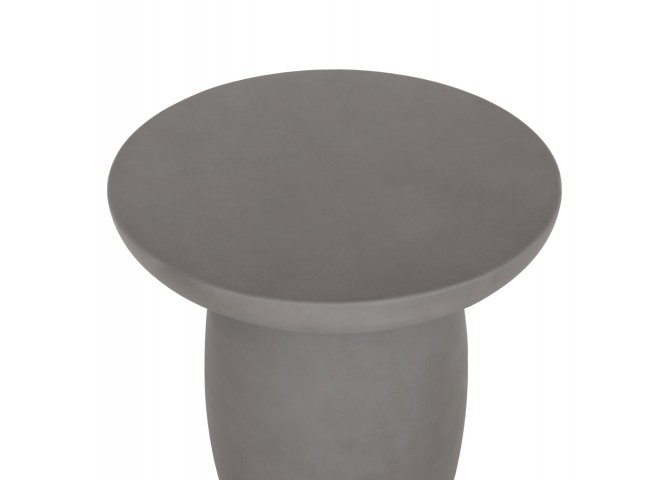 ΤΡΑΠΕΖΙ ΜΕΣΗΣ ΣΤΡΟΓΓΥΛΟ HIKARI HM6593.01 ΓΚΡΙ FIBER CEMENT Φ46x48Υεκ.