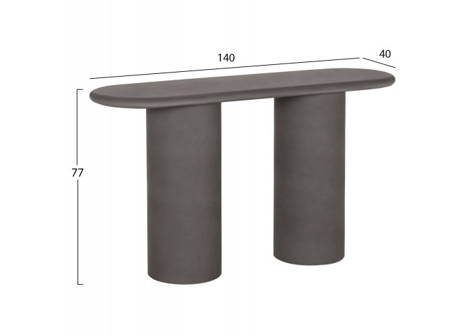 ΚΟΝΣΟΛΑ KENJI HM6584.01 FIBER CEMENT ΣΕ ΓΚΡΙ--140x40x78Υεκ.