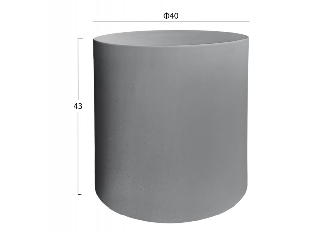ΤΡΑΠΕΖΙ ΜΕΣΗΣ ΣΤΡΟΓΓΥΛΟ KYOKO HM6592.01 ΓΚΡΙ FIBER CEMENT Φ40x43Υεκ.