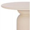 ΤΡΑΠΕΖΙ ΤΡΑΠΕΖΑΡΙΑΣ ΣΤΡΟΓΓΥΛΟ KAZVIN HM6582.02 ΜΠΕΖ FIBER CEMENT Φ130x75Υεκ