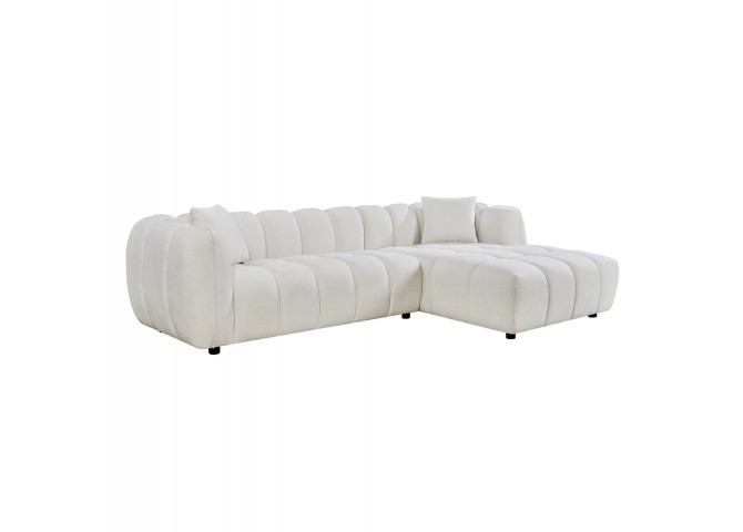 ΚΑΝΑΠΕΣ ΓΩΝΙΑ (ΔΕΞΙΑ) LYKKE HM3326.02R ΕΚΡΟΥ ΥΦΑΣΜΑ 280x89-165(η γωνία)x70Υεκ
