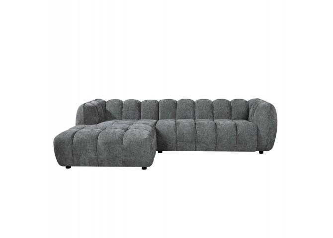 ΚΑΝΑΠΕΣ ΓΩΝΙΑ (ΑΡΙΣΤΕΡΗ) LYKKE HM3326.01L ΓΚΡΙ ΥΦΑΣΜΑ 280x89-165(η γωνία)x70Υ εκ.