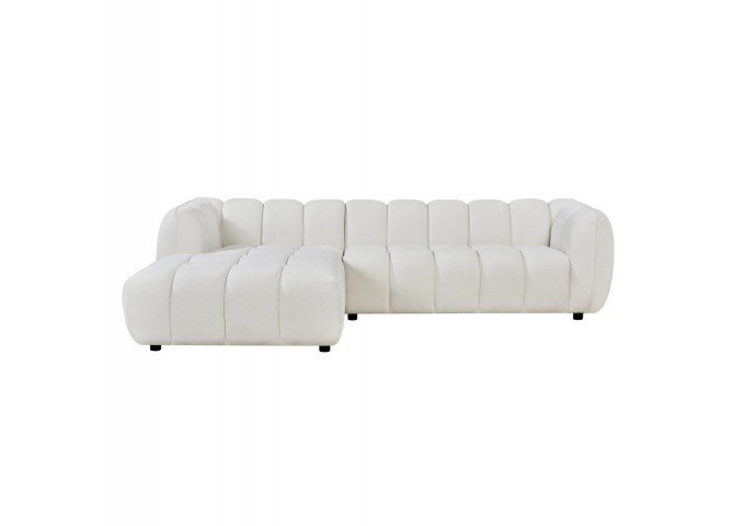 ΚΑΝΑΠΕΣ ΓΩΝΙΑ (ΑΡΙΣΤΕΡΗ) LYKKE HM3326.02L ΕΚΡΟΥ ΥΦΑΣΜΑ 280x89-165(η γωνία)x70Υεκ