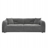 ΚΑΝΑΠΕΣ 3-ΘΕΣΙΟΣ JUNOA HM3333.01 ΓΚΡΙ ΥΦΑΣΜΑ 228x89x74Υεκ