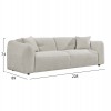ΚΑΝΑΠΕΣ 3-ΘΕΣΙΟΣ JUNOA HM3333.02 ΕΚΡΟΥ ΥΦΑΣΜΑ 228x89x74Υεκ
