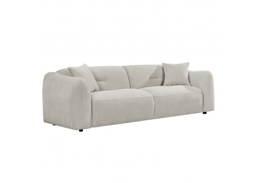 ΚΑΝΑΠΕΣ 3-ΘΕΣΙΟΣ JUNOA HM3333.02 ΕΚΡΟΥ ΥΦΑΣΜΑ 228x89x74Υεκ