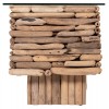 ΤΡΑΠΕΖΙ ΣΑΛΟΝΙΟΥ ΟΡΘΟΓΩΝΙΟ SPARROW HM18366 DRIFTWOOD--ΓΥΑΛΙ 105x45x47Υεκ.