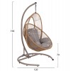 ΚΡΕΜΑΣΤΗ ΦΩΛΙΑ RULER HM6083.02 ΚΑΠΟΥΤΣΙΝΟ ΜΕΤΑΛ.- P.E.RATTAN-ΜΑΞΙΛΑΡΙ 120x110x190Υ