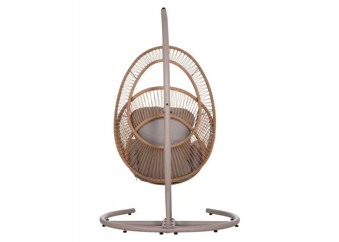 ΚΡΕΜΑΣΤΗ ΦΩΛΙΑ RULER HM6083.02 ΚΑΠΟΥΤΣΙΝΟ ΜΕΤΑΛ.- P.E.RATTAN-ΜΑΞΙΛΑΡΙ 120x110x190Υ