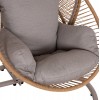 ΚΡΕΜΑΣΤΗ ΦΩΛΙΑ RULER HM6083.02 ΚΑΠΟΥΤΣΙΝΟ ΜΕΤΑΛ.- P.E.RATTAN-ΜΑΞΙΛΑΡΙ 120x110x190Υ