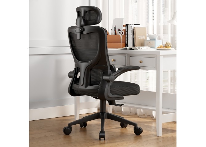 ΚΑΡΕΚΛΑ ΓΡΑΦΕΙΟΥ KESI HM1222.01 ΜΑΥΡO MESH & PP 52x50x122Υεκ.