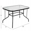 ΣΕΤ ΤΡΑΠΕΖΑΡΙΑΣ 5ΤΜΧ ADAM HM10896.03 ΤΡΑΠΕΖΙ 120x70εκ & 4 ΠΟΛΥΘΡΟΝΕΣ--ΜΑΥΡΟ